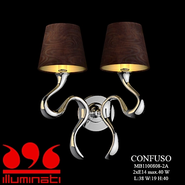 Illuminati Confuso Chrome Hanging Lamp 3D model image 1 