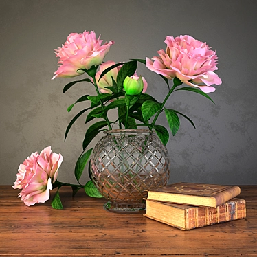 flowers and books