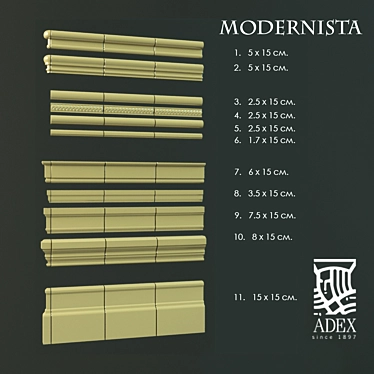 Sleek Modernista Tile (Profiles) 3D model image 1 