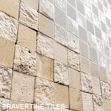 Title: Versatile 3D Mosaic Travertine 3D model image 1 