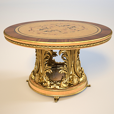 Elegant Versailles Dining Table 3D model image 1 