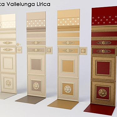 Elegant Lirica Crema Ceramic Tiles 3D model image 1 