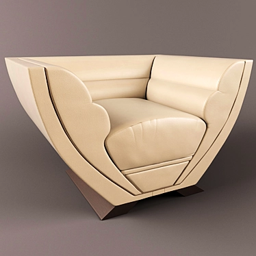 Tiberio Art Deco Chair 3D model image 1 