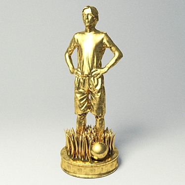 Footballer Figurine 3D model image 1 