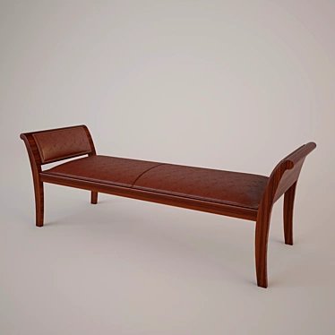 Butterfly Leather Bench 3D model image 1 