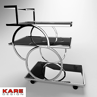 Elegant Art Deco Tray Table 3D model image 1 