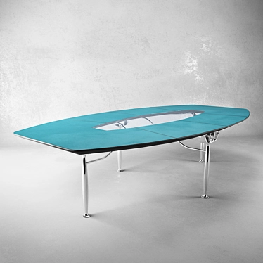 Corinthia Meeting: Luxe Leather Conference Table 3D model image 1 