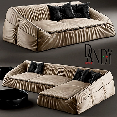 Elegant Suite Divan by Gamma Arredamenti 3D model image 1 