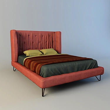 Elegant Letto Vendome Bed 3D model image 1 