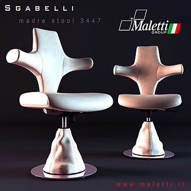 Elegant Madre Stool for Modern Style 3D model image 1 