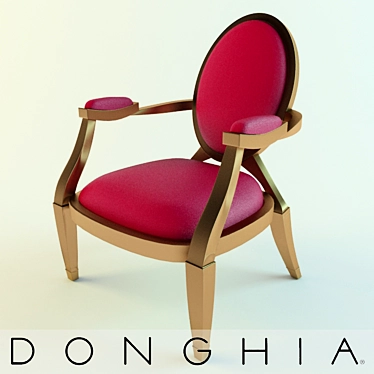 Elegant Donghia Medallion Armchair 3D model image 1 