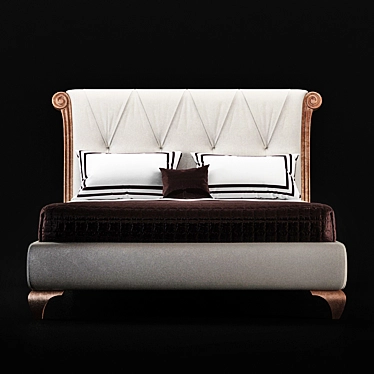 Italian VITTORIO GRIFONI Kronos Bed 3D model image 1 