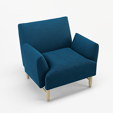 Elegant Copla Armchair 3D model image 1 