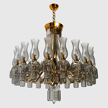 Elegant Ceiling Chandelier 3D model image 1 