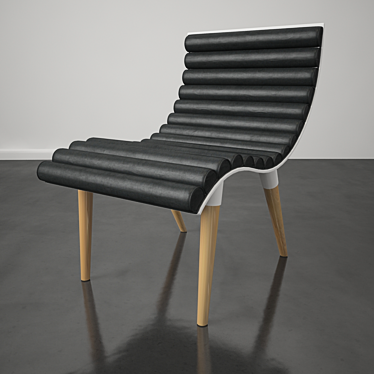 Sleek Curve Armchair by Castor Design 3D model image 1 