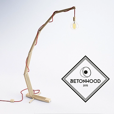 BetonWood Oak Floor Lamp 3D model image 1 
