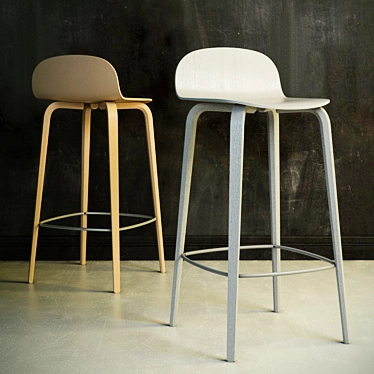 Muuto VISU Bar Stool 3D model image 1 