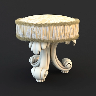 Classic Style Pouf 3D model image 1 