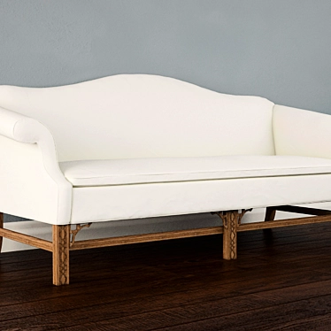 Elegant Chippendale Sofa in Classic Design 3D model image 1 