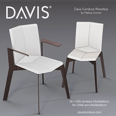 Elegant Rhombus Chair: Perfect for Modern Offices 3D model image 1 