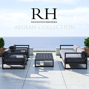 Restoration Hardware Aegean Sofa Set 3D model image 1 