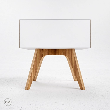 Organic Oak H1 Nightstand 3D model image 1 