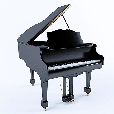 Classic Upright Piano 3D model image 1 