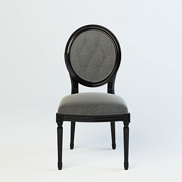 Elegant Louis Philip Dining Chair 3D model image 1 