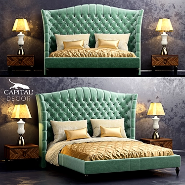 Stylish Sleep Haven: Kesy Capital Bed 3D model image 1 