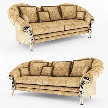 Elegant Seating: Classic Sofa 3D model image 1 