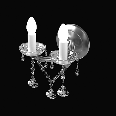 Elegant Crystal Sconces 3D model image 1 