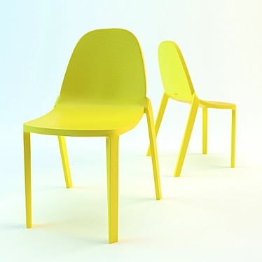 Modern Stacking Chair: Emeco + Starck 3D model image 1 