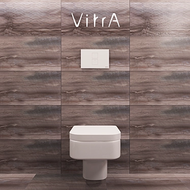 Luxury Hanging Toilet Set 3D model image 1 