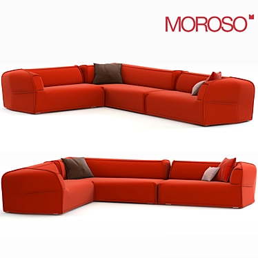 Modern Corner Sofa Moroso Massas 3D model image 1 