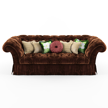 Elegant Vintage Sofa 3D model image 1 