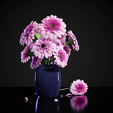 Romantic Pink Gerbera Bouquet 3D model image 1 