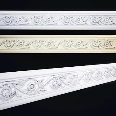 Elegant Stucco Molding P7020 3D model image 1 