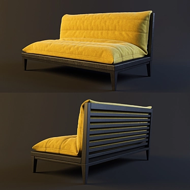 Elegant Restaurant Sofa 3D model image 1 