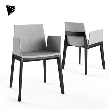 Elegant AVA 646N Armchair 3D model image 1 