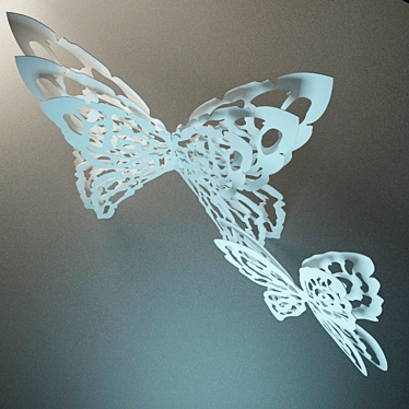Giant Metal Butterfly Sculpture 3D model image 1 