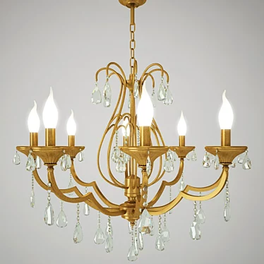 German Classic Chandelier: Wunderlicht Gans 3D model image 1 