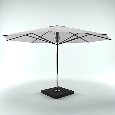 Stylish SHA ALU Umbrella: Sleek Design for Outdoor Comfort 3D model image 1 