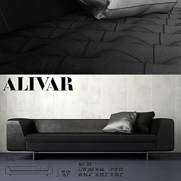 Sleek Haero Sofa: Modern Elegance 3D model image 1 