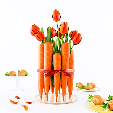 Carrot Blossom Vase 3D model image 1 