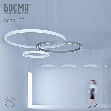 Modern LED Pendant Light: hoop! 50 (BOSMA) 3D model image 1 