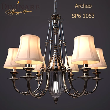 Divinare Archeo SP6 1053 Pendant Chandelier 3D model image 1 