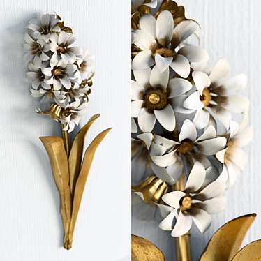 Gilded Flower Wall Decor 3D model image 1 