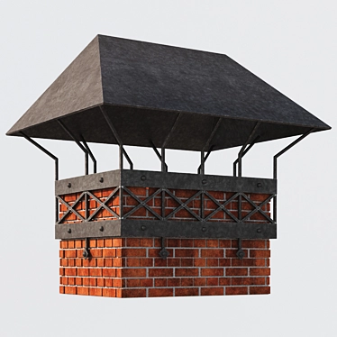 Smokestack Chimney 3D model image 1 