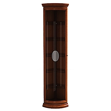 Classic Corner Dish Cabinet 3D model image 1 