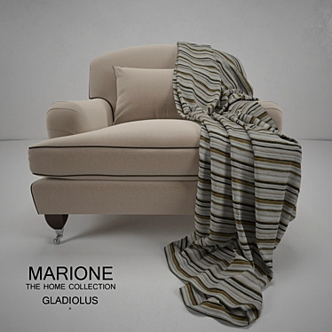 Elegant Gladiolus Armchair: MARIONE 3D model image 1 